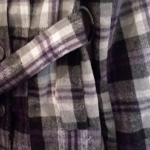 Bongo B & W Plaid Jacket Peacoat Sz Small - Picture 2 of 6